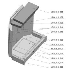 Šamotová komora komplet CARA   